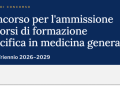 Concorso ammissione formazione medicina generale