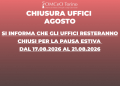 Chiusura uffici